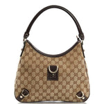 Gucci GG Canvas Abbey D-Ring Hobo Shoulder Bag – Brown