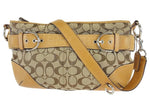 Coach Signature Brown PVC Shoulder Bag