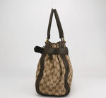 Gucci GG Canvas Tote with Running-G Buckle, Beige / Ebony, photo 3