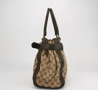 Gucci GG Canvas Tote with Running-G Buckle, Beige / Ebony, photo 3