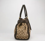 Gucci GG Canvas Tote with Running-G Buckle, Beige / Ebony, photo 4