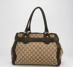 Gucci GG Canvas Tote with Running-G Buckle, Beige / Ebony, photo 5