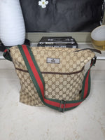 Gucci GG Canvas Front Pocket Web Messenger Bag, Beige/Ebony, photo 3