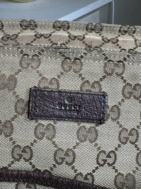 Gucci GG Canvas Front Pocket Web Messenger Bag, Beige/Ebony, photo 4