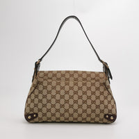 Gucci GG Canvas Horsebit Shoulder Bag, Brown/Purple, photo 3