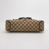 Gucci GG Canvas Horsebit Shoulder Bag, Brown/Purple, photo 4