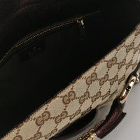 Gucci GG Canvas Horsebit Shoulder Bag, Brown/Purple, photo 7