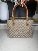Gucci Bamboo GG Canvas Tote, Brown, photo 2