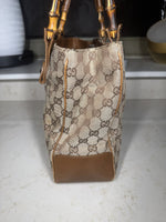 Gucci Bamboo GG Canvas Tote, Brown, photo 3
