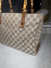 Gucci Bamboo GG Canvas Tote, Brown, photo 4
