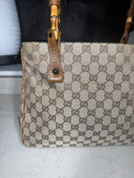 Gucci Bamboo GG Canvas Tote, Brown, photo 5