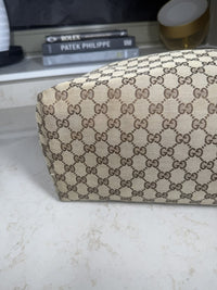 Gucci GG Canvas Tote, Brown with Black Patent Leather Trim, photo 7