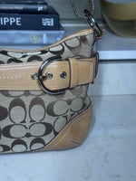 Coach Signature Jacquard Shoulder Bag, Khaki with Tan, photo 5