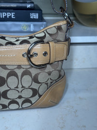 Coach Signature Jacquard Shoulder Bag, Khaki with Tan, photo 5