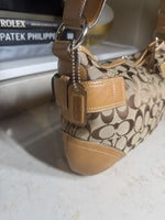 Coach Signature Jacquard Shoulder Bag, Khaki with Tan, photo 7