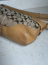 Coach Signature Jacquard Shoulder Bag, Khaki with Tan, photo 10