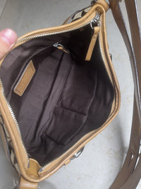Coach Signature Jacquard Shoulder Bag, Khaki with Tan, photo 11