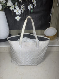 Gucci GG Canvas Tote, Silver Metallic, photo 3