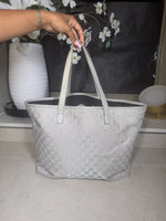 Gucci GG Canvas Tote, Silver Metallic, photo 5