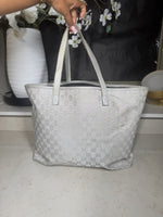 Gucci GG Canvas Tote, Silver Metallic, photo 7