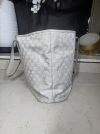 Gucci GG Canvas Tote, Silver Metallic, photo 8