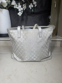 Gucci GG Canvas Tote, Silver Metallic, photo 9