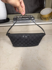 Gucci Boat Bag, Black GG Canvas, photo 2