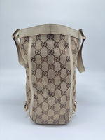 Gucci GG Canvas Tote, White Leather Trim and D-Rings, photo 8