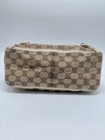 Gucci GG Canvas Tote, White Leather Trim and D-Rings, photo 10