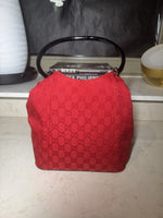 Gucci Red GG Canvas Ring-Handle Bucket Bag, photo 4