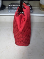 Gucci Red GG Canvas Ring-Handle Bucket Bag, photo 6