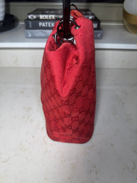 Gucci Red GG Canvas Ring-Handle Bucket Bag, photo 6